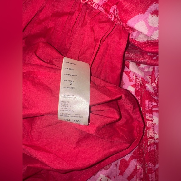 NEW FREE PEOPLE Printed Smocked Waist floral print Maxi Ruby combo Dress sz S - Picture 7 of 8